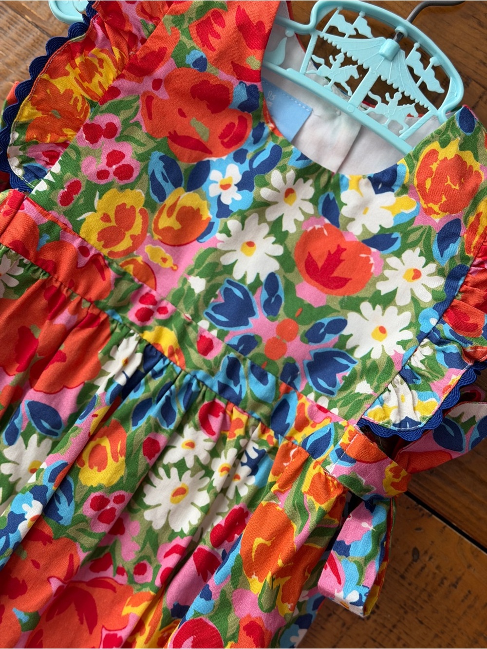 bella bliss Floral Ruffle bubble romper in Bright Multi-Color - Picture 10 of 12